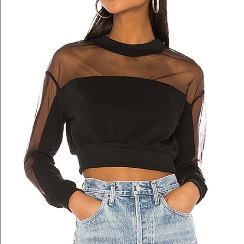 Superdown Mesh Sweatshirt Size Small